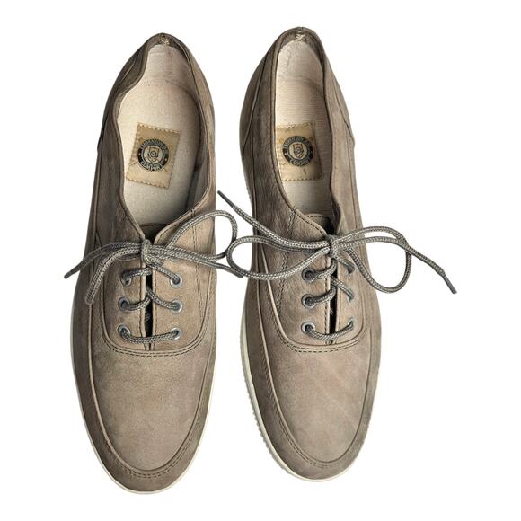 THORNTON BAY Men's 11 M Comfort Shoes Gray Leather Flats Rubber Sole Laces - Picture 3 of 9